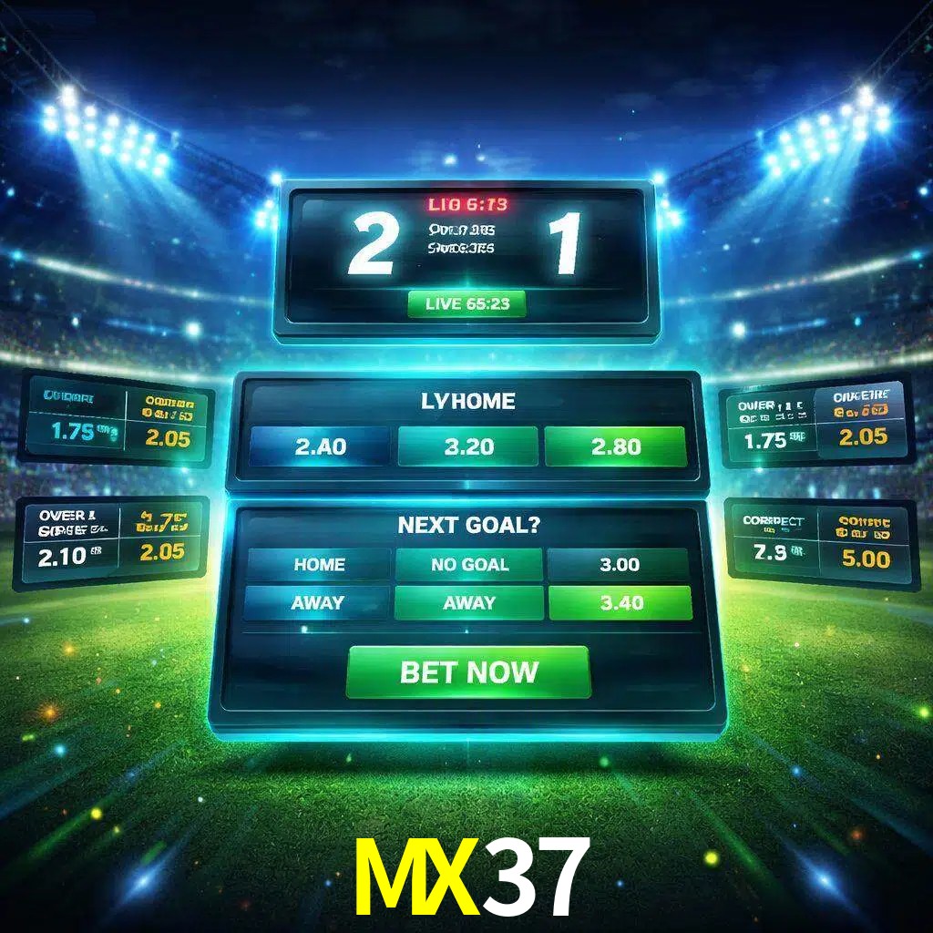 Vista de apuestas en vivo MX37 durante un partido en curso