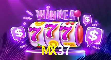 Una escena digital vívida inspirada en casino con MX37 mostrado prominentemente, luces brillantes, fichas, cartas y acentos dorados.